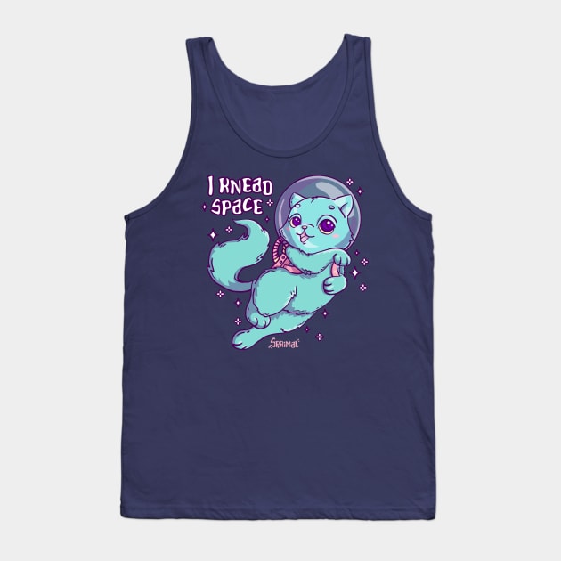 Space cat pun I knead space Tank Top by SPIRIMAL